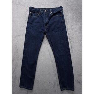 Levis 522‎ Jeans Mens Measured 32x28 Dark Wash Blue Denim Straight 100% Cotton